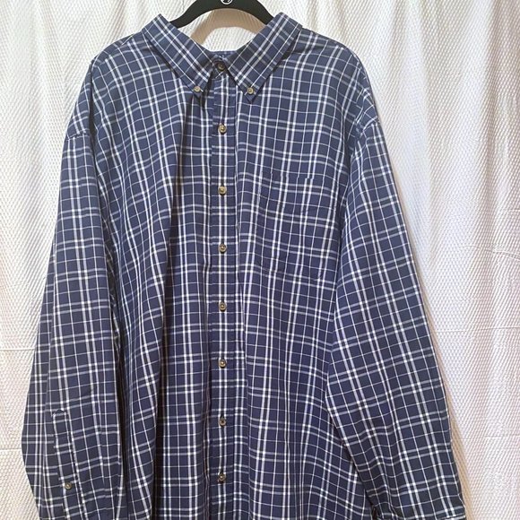DXL Harbor Bay Mens Plaid Button Down Shirt - Picture 1 of 3